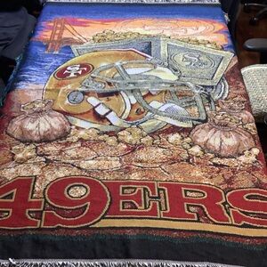 San Francisco 49ers Tapestry Throw by Northwest Multicolor Woven Blanket